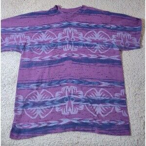 Vintage Pipeline Large Tshirt Maui Themed Surfer Purple And Blue
